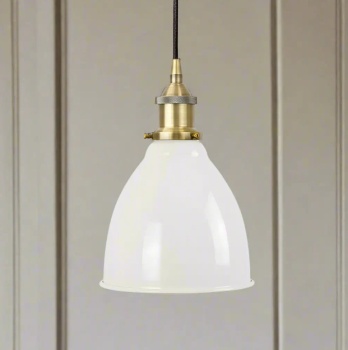 Clay White Classic Painted Pendant Light